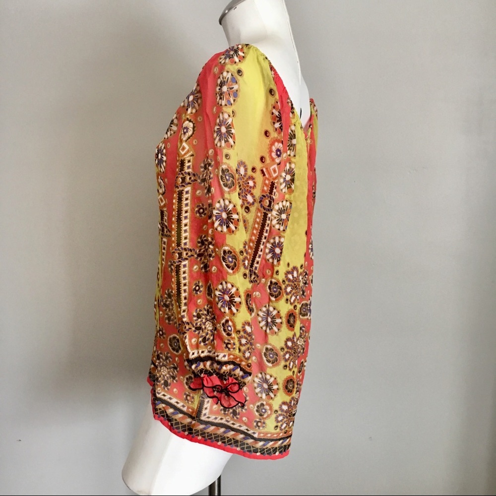 Anthropologie Fei Afloat Silk Blouse - Picture 2 of 6